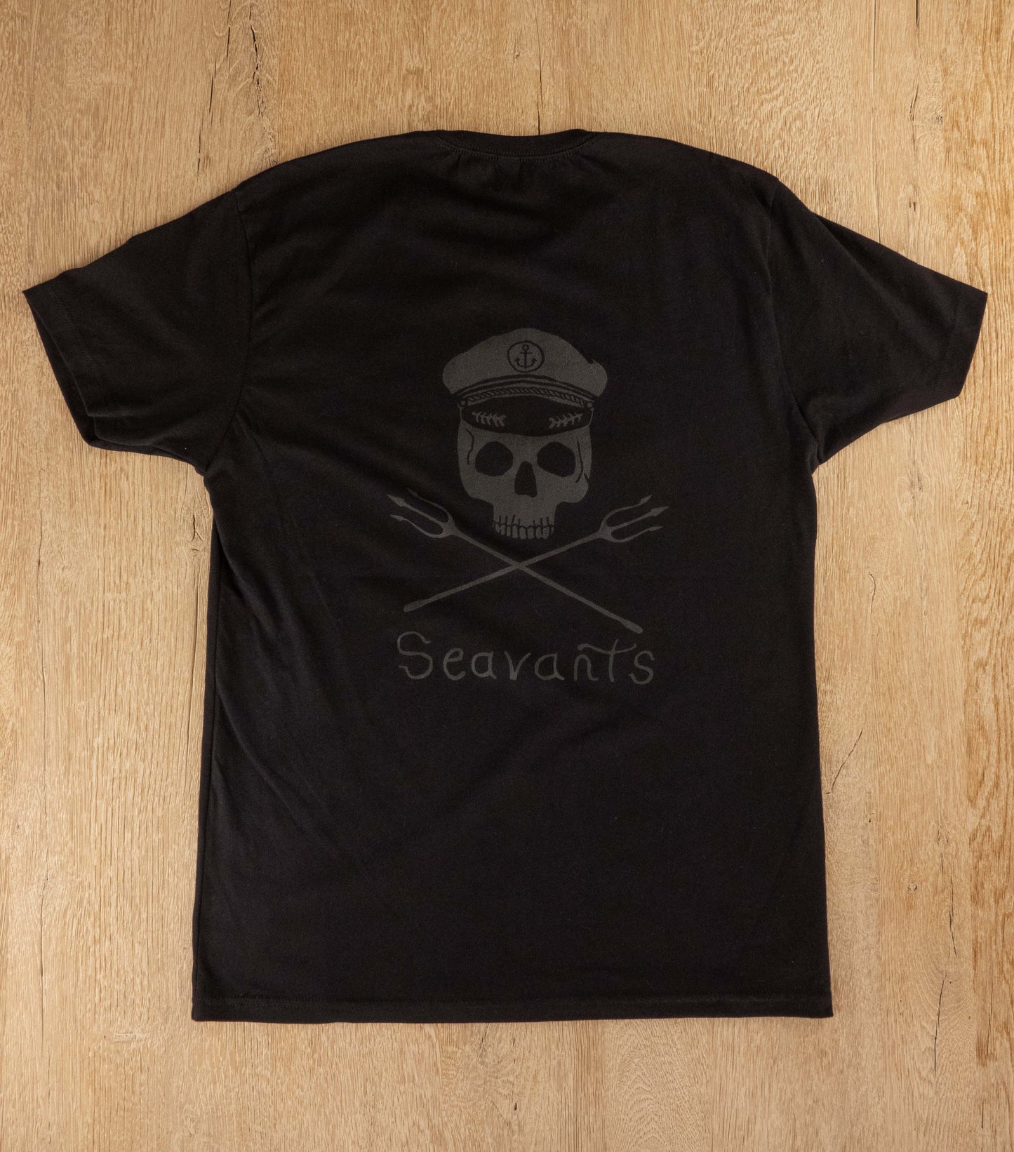Captain Roger Off-Black on Black Tee