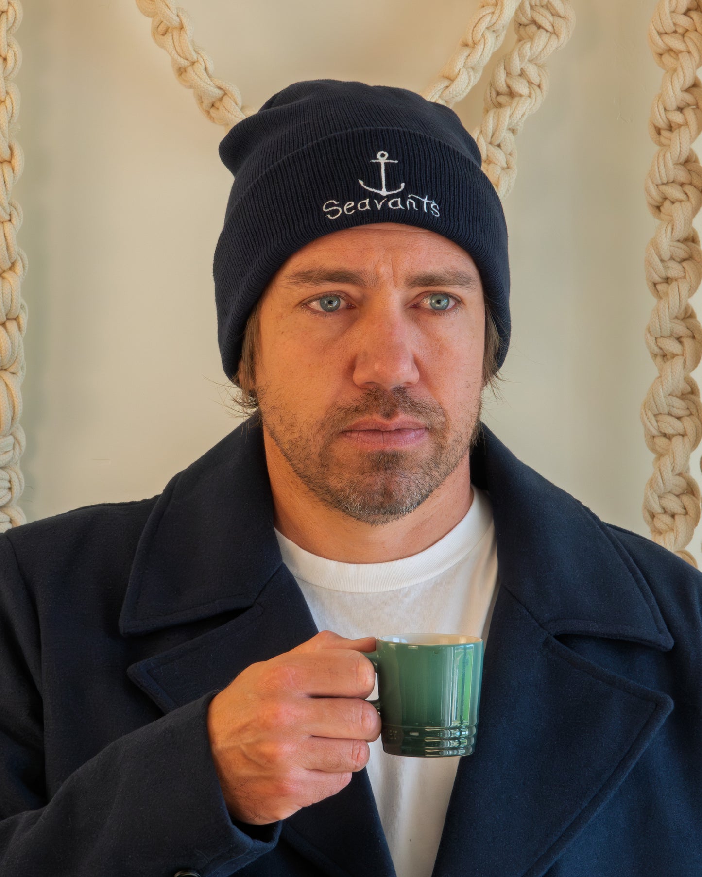 Embroidered Anchor Beanie