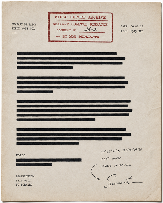 FIELD NOTES - monthly dispatch
