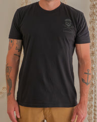 Captain Roger Off-Black on Black Tee