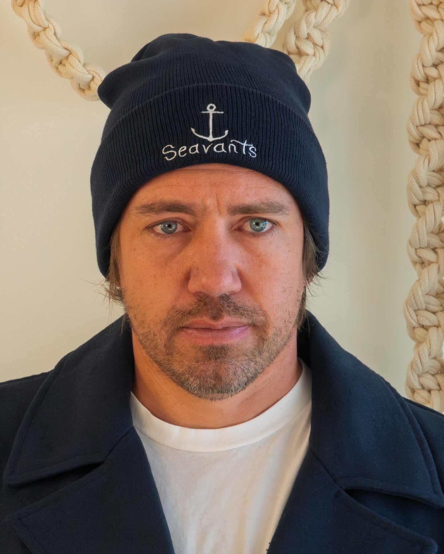 Embroidered Anchor Beanie